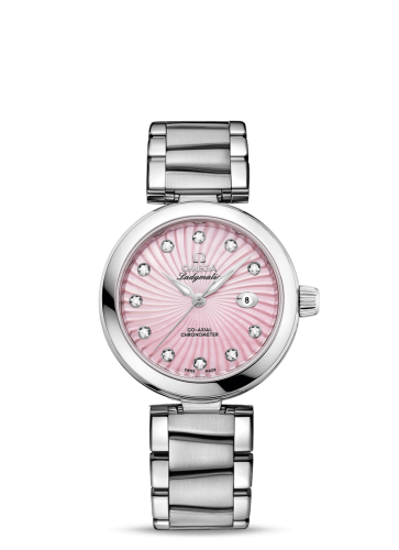 Omega LadyMatic Co-Axial 34 Stainless Steel / Pink MOP / Bracelet